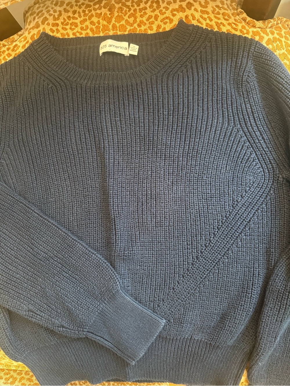 525 America Navy Ribbed Crewneck Sweater - Picture 3 of 4